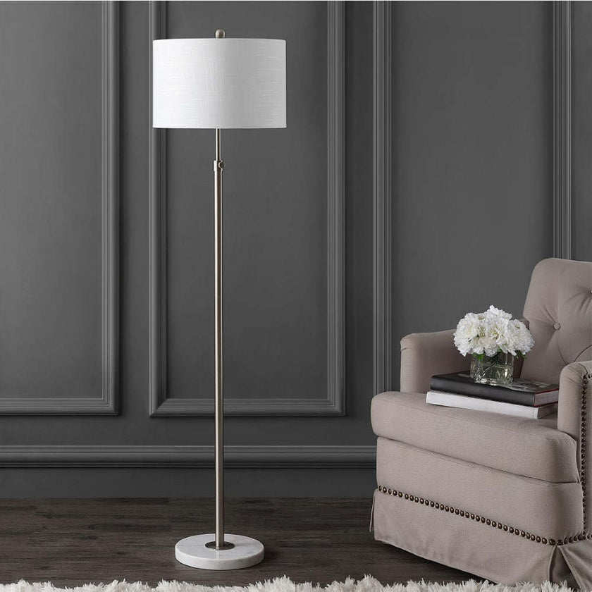 June 65" Adjustable Metal/Marble LED Floor Lamp