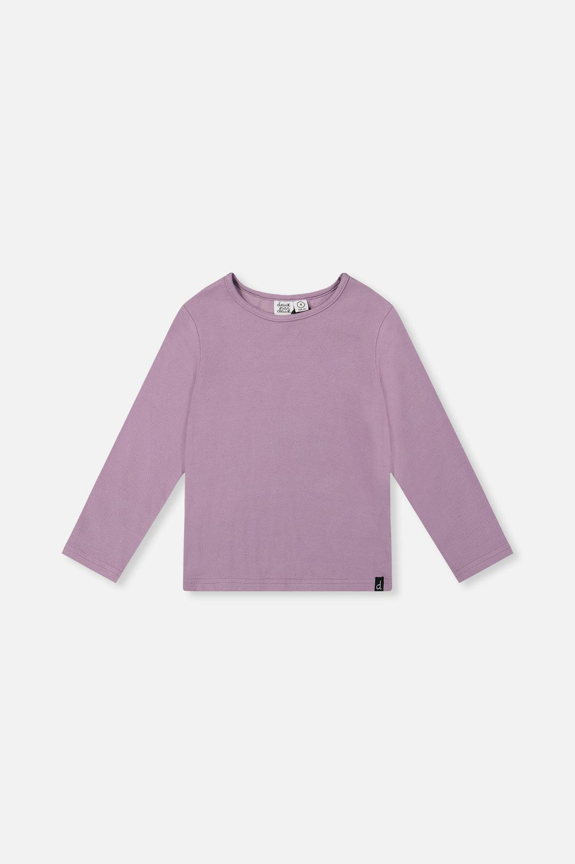 Brushed Rib Crew Neck Top Violet