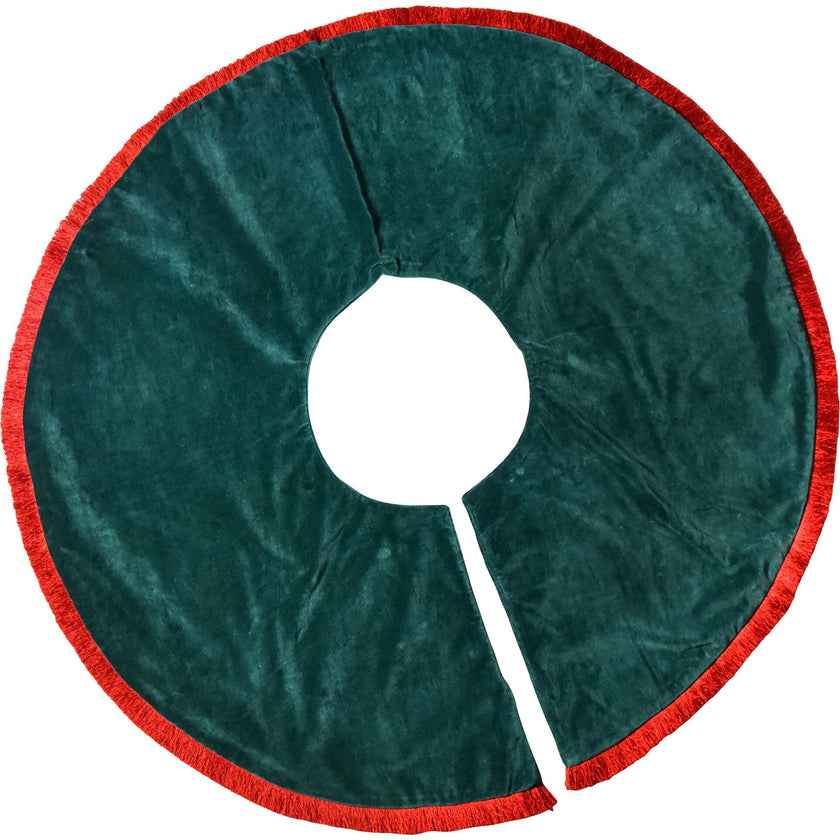 Velvet Tree Skirt With Trim
