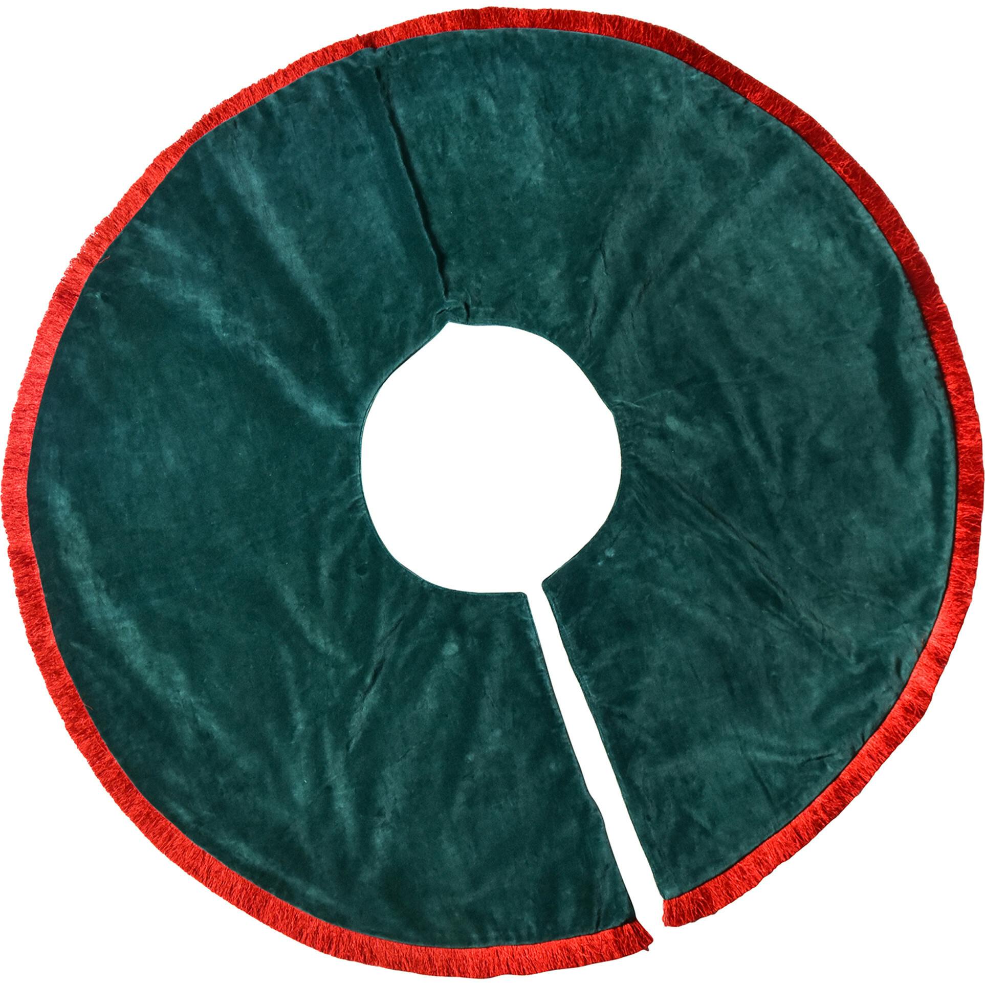 Velvet Tree Skirt With Trim
