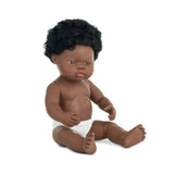 Baby Boy Doll with Dark Skin 15 inch