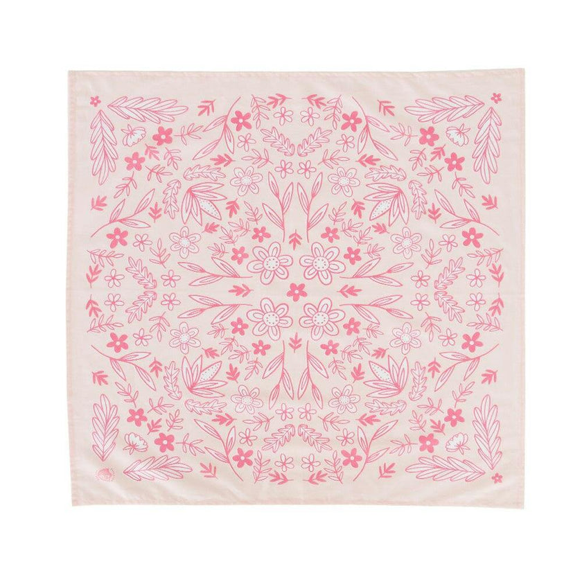 Pink Floral Cowgirl Bandana