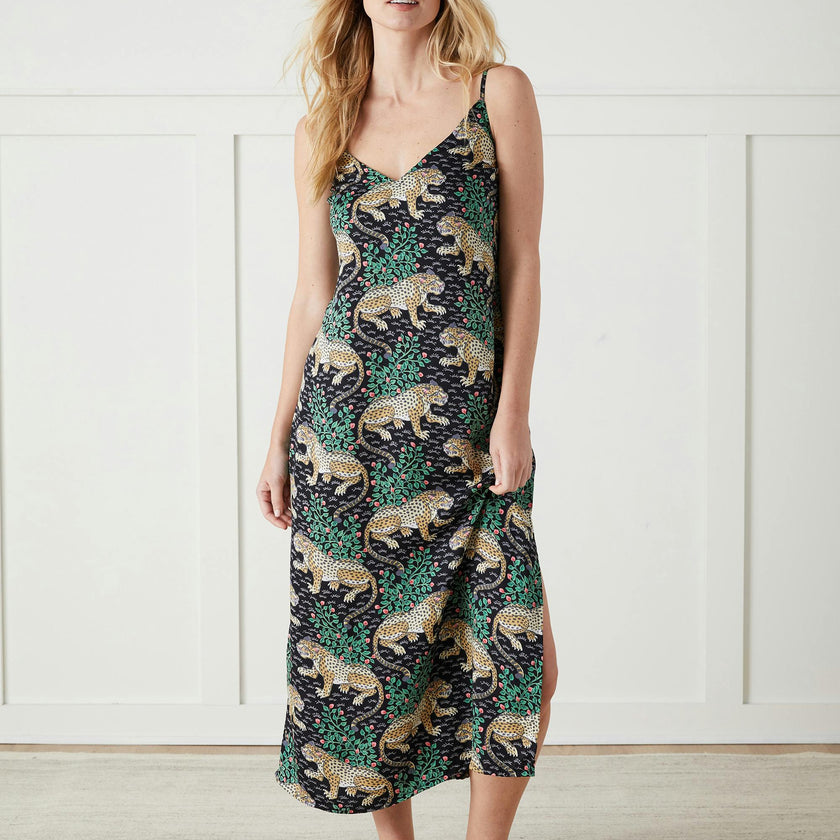 Bagheera - Eco Satin Chic to Sleep Nightie - Ink