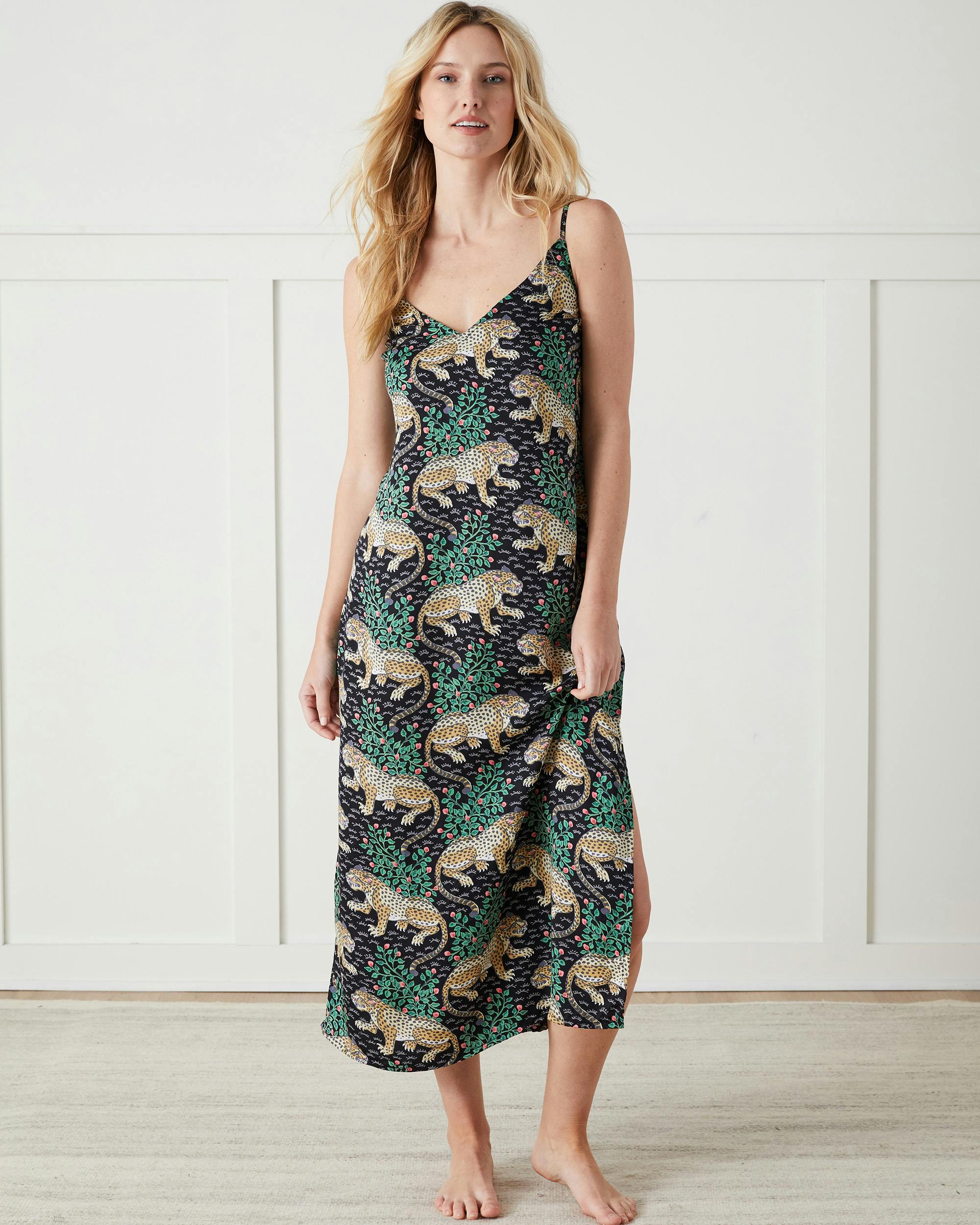 Bagheera - Eco Satin Chic to Sleep Nightie - Ink