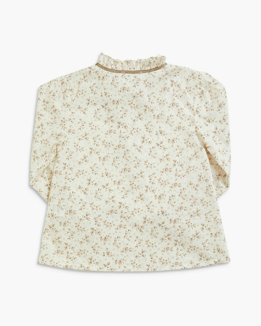 Diana Blouse Pink Gold Floral