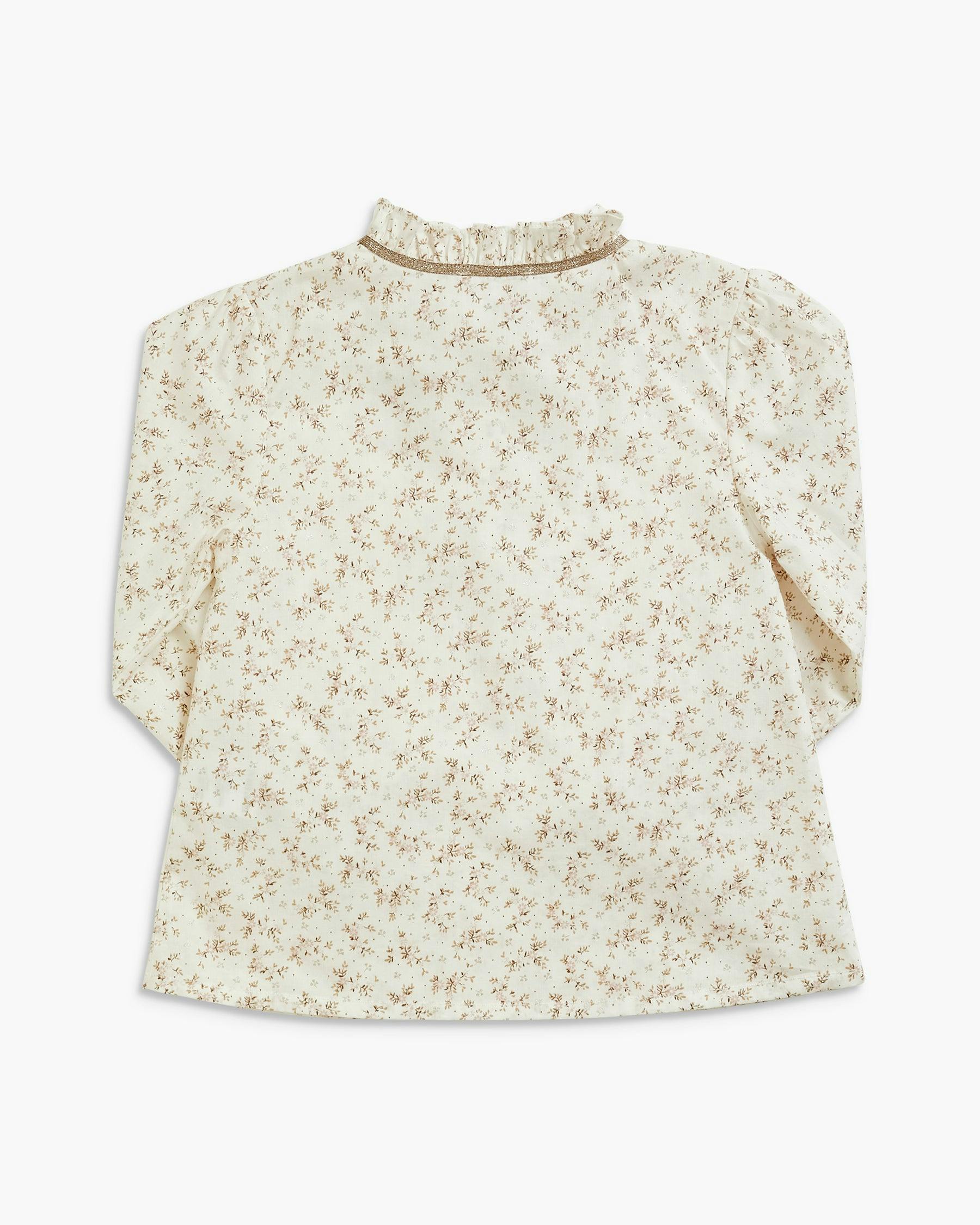 Diana Blouse Pink Gold Floral