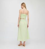 The Delphine Nap Skirt - Lime Gingham