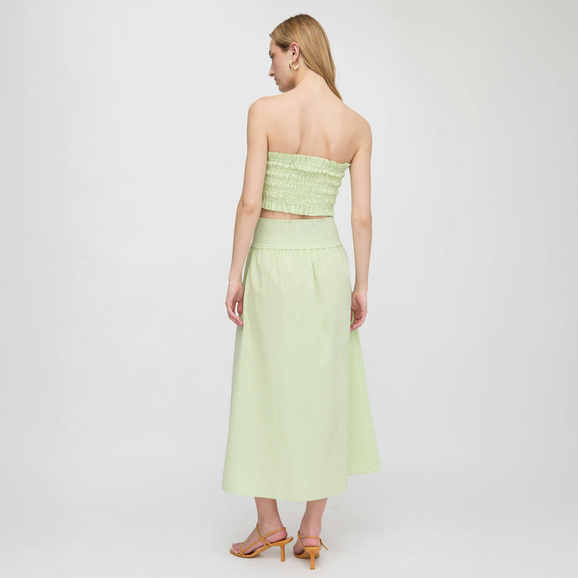 The June Nap Top - Lime Gingham