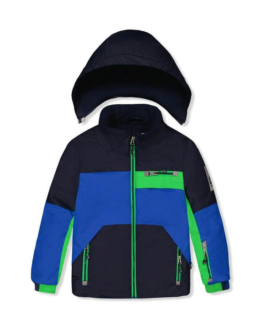 Two Piece Play Snowsuit Royal Blue And Green Colorblock
