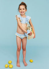 SCW x J&Josh Blue Gingham Lemon Bikini
