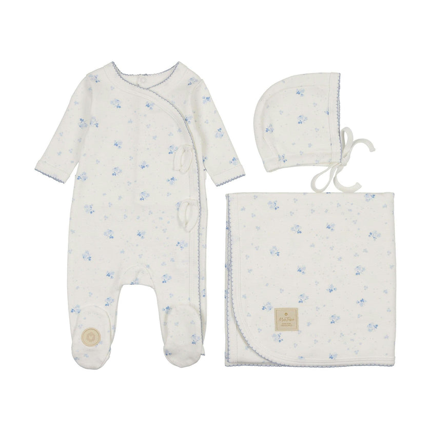Scattered Blossoms Layette Set Barely Pink