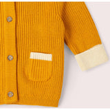 Golden Ochre Snuggly Knitted Cardigan, Gold