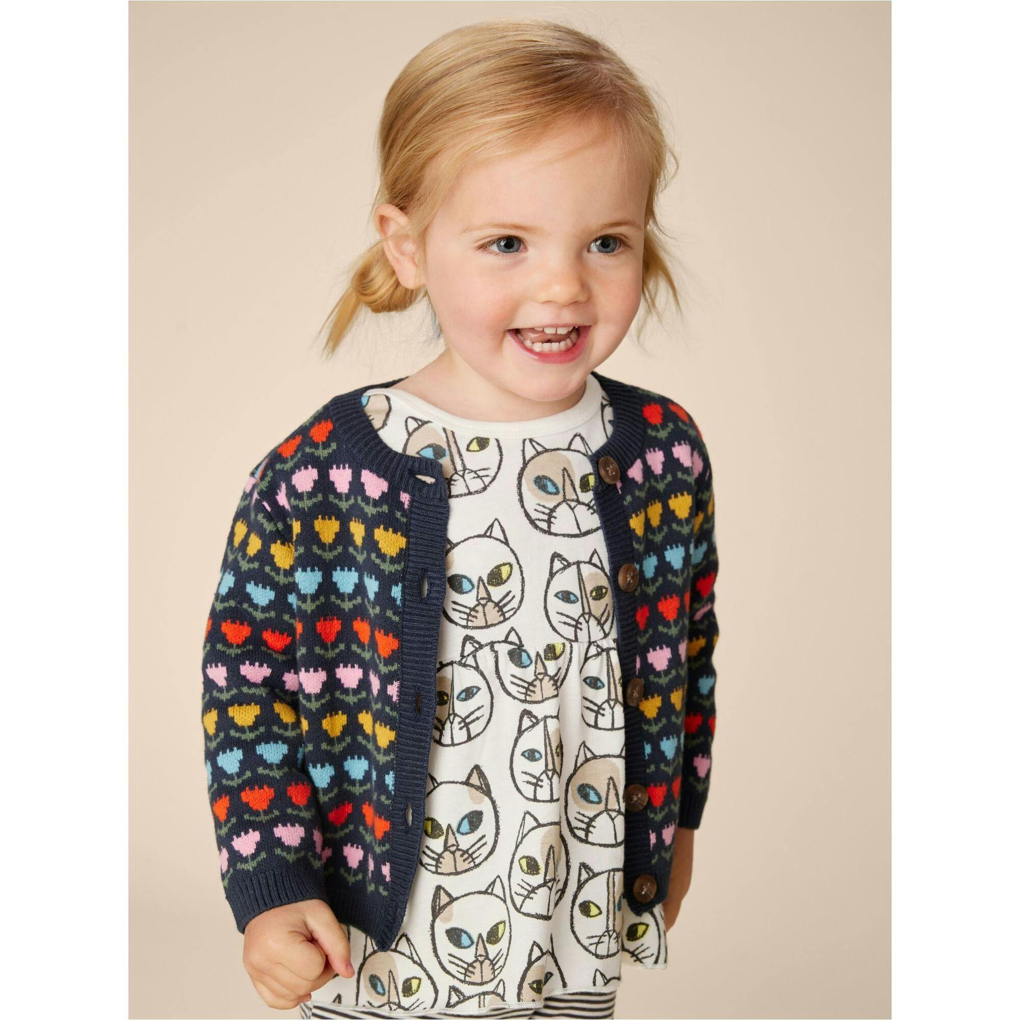 Babys Easy-Fit Peplum Top & Elastic Waist Pants Set, Multi