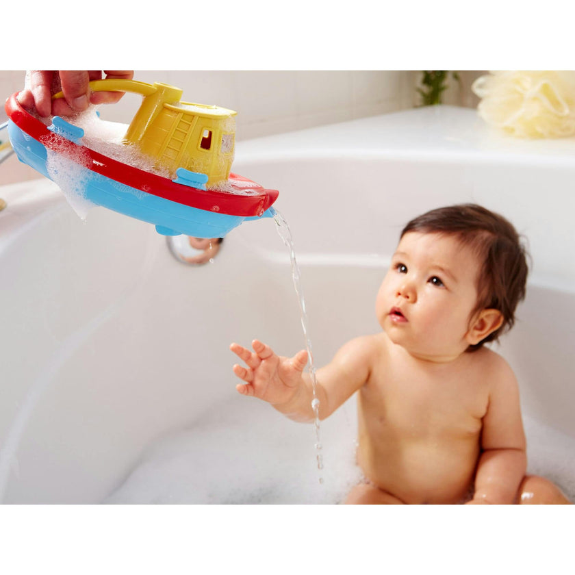 Green Toys: My First Tugboat - Yellow Top Bathtime Play Toy