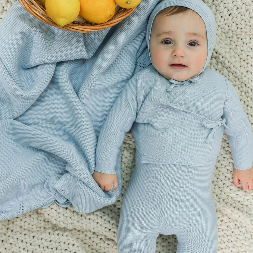Onesie Cardigan Set Blue