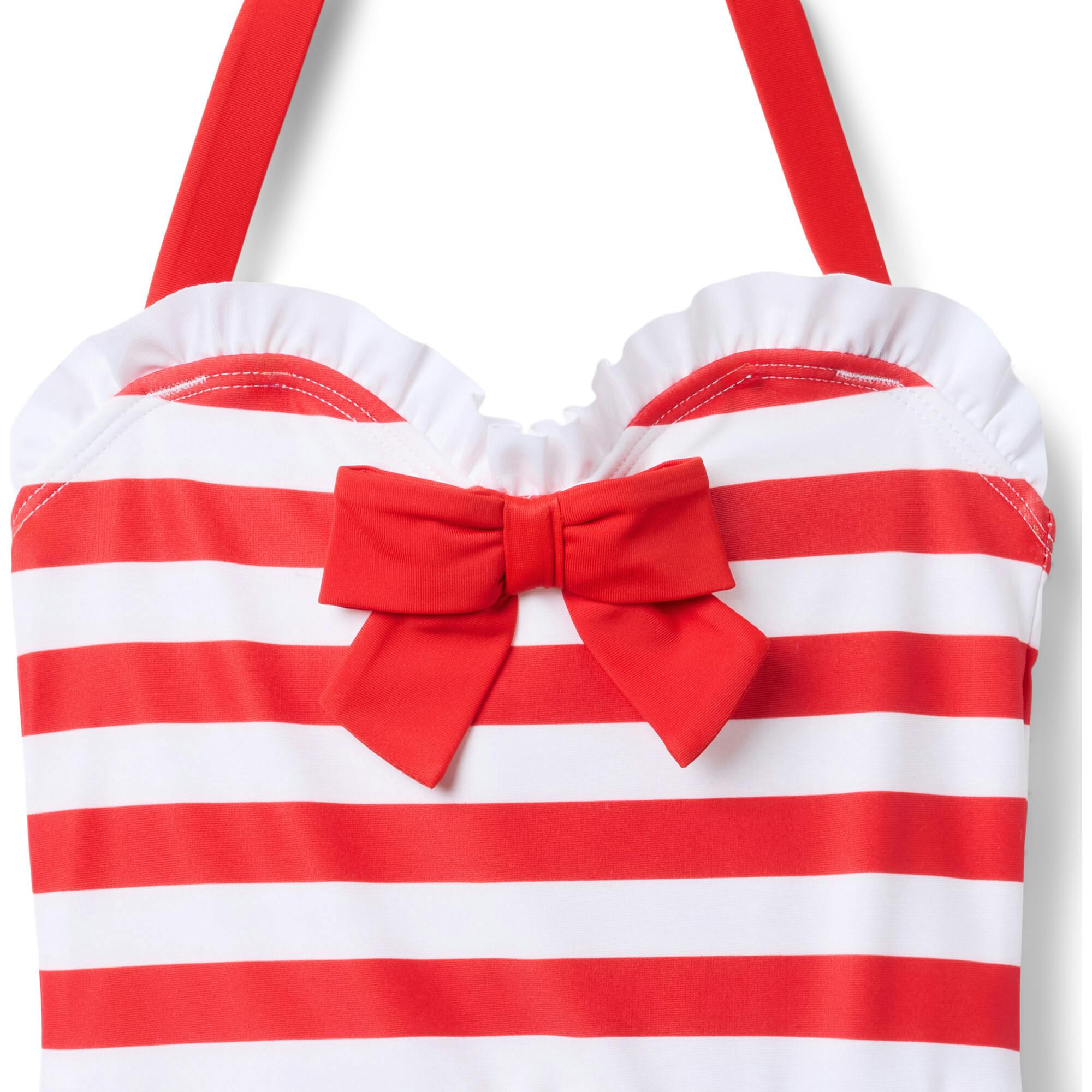 Recycled Retro Striped Swimsuit