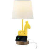 Sahara 17.5" Mid-Century Vintage Iron/Resin LED Kids' Table Lamp with Phone Stand and USB Charging Port