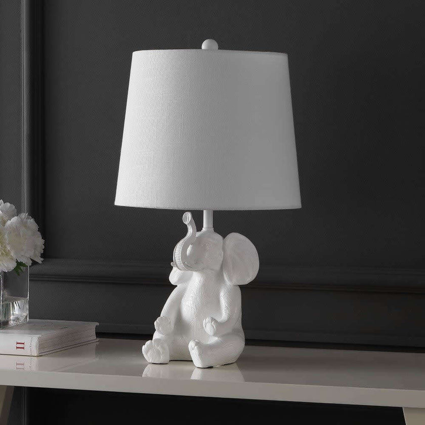 Kairi 21" Modern Shabby Chic Resin/Iron Happy LED Kids' Table Lamp with Phone Stand