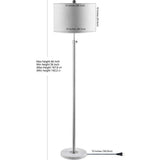 June 65" Adjustable Metal/Marble LED Floor Lamp