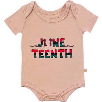 Baby Bamboo Juneteenth Bodysuit, Tan
