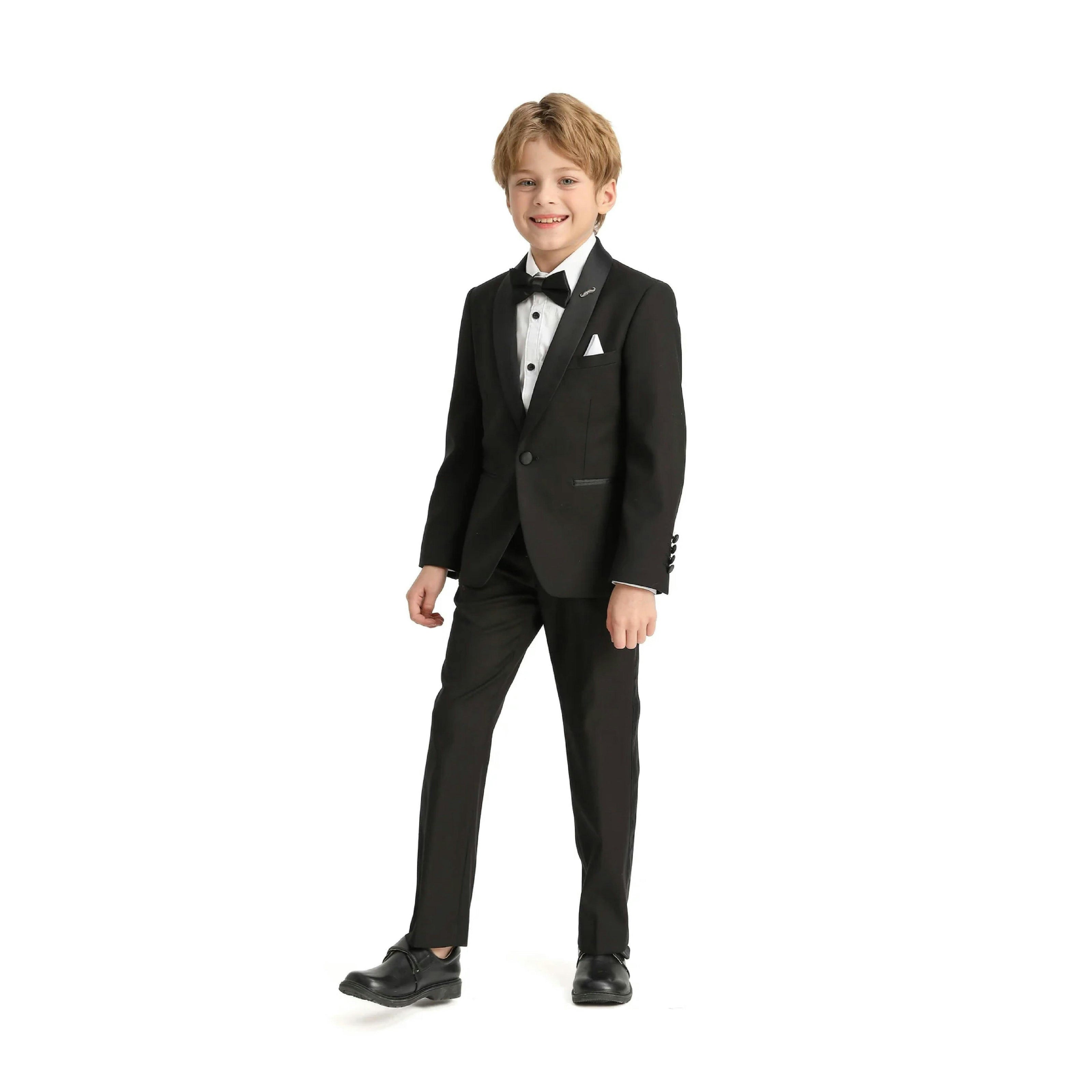 Black Moustache Shawl Lapel Tuxedo Set