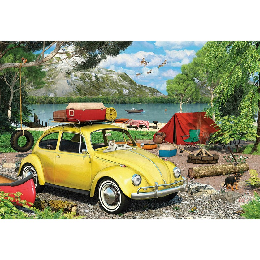 VW Beetle Camping Tin - 550 PC Puzzle