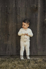Crest Knitted 2Pc Set Dark Blue Grey