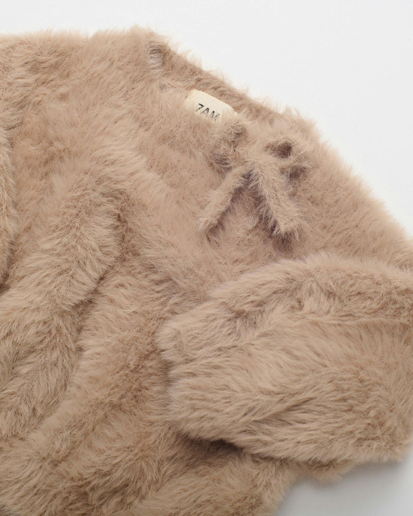 Boxy Bow Sweater • Furry