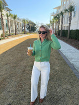 Club Green Cotton Cardigan