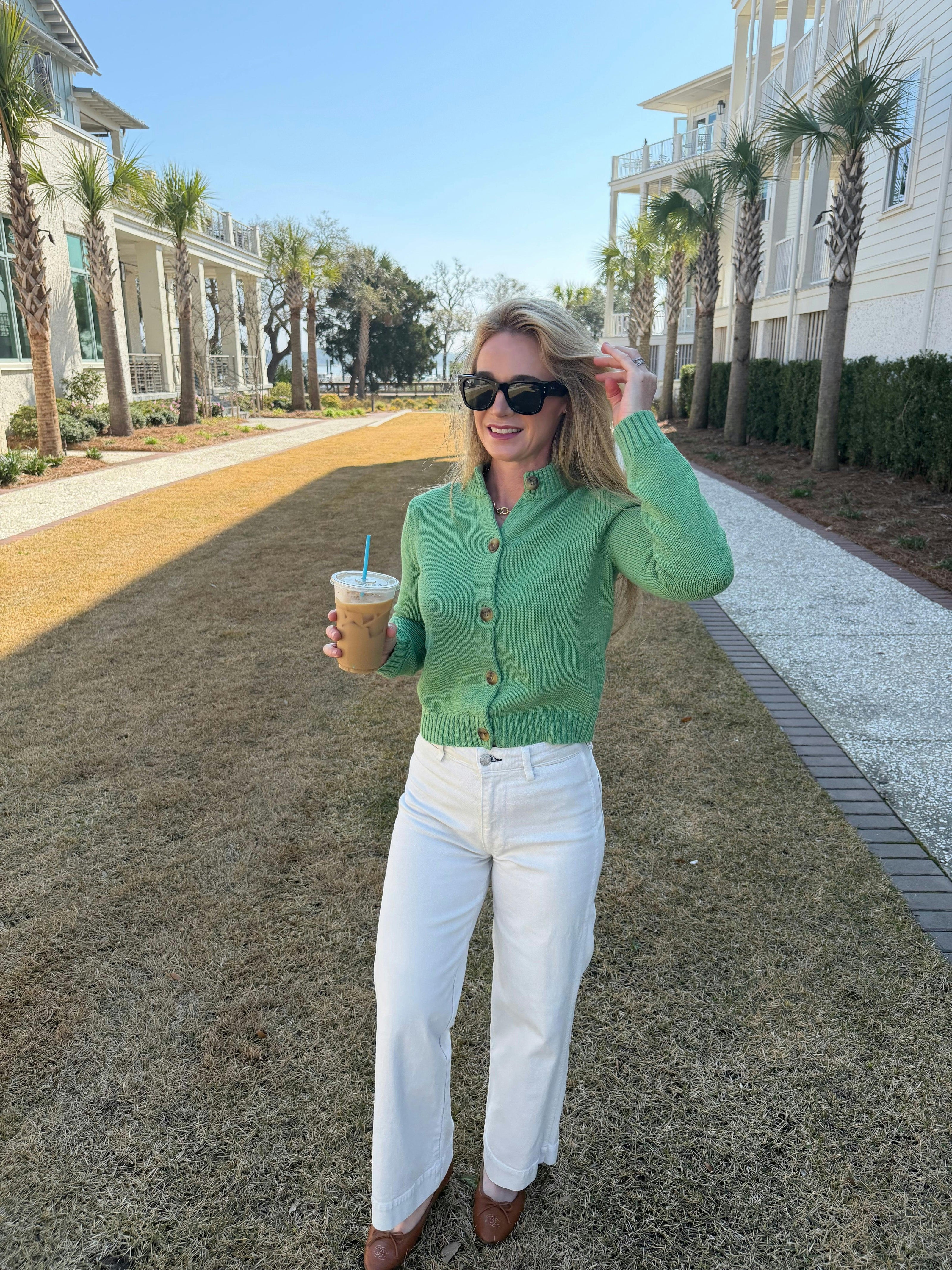 Club Green Cotton Cardigan