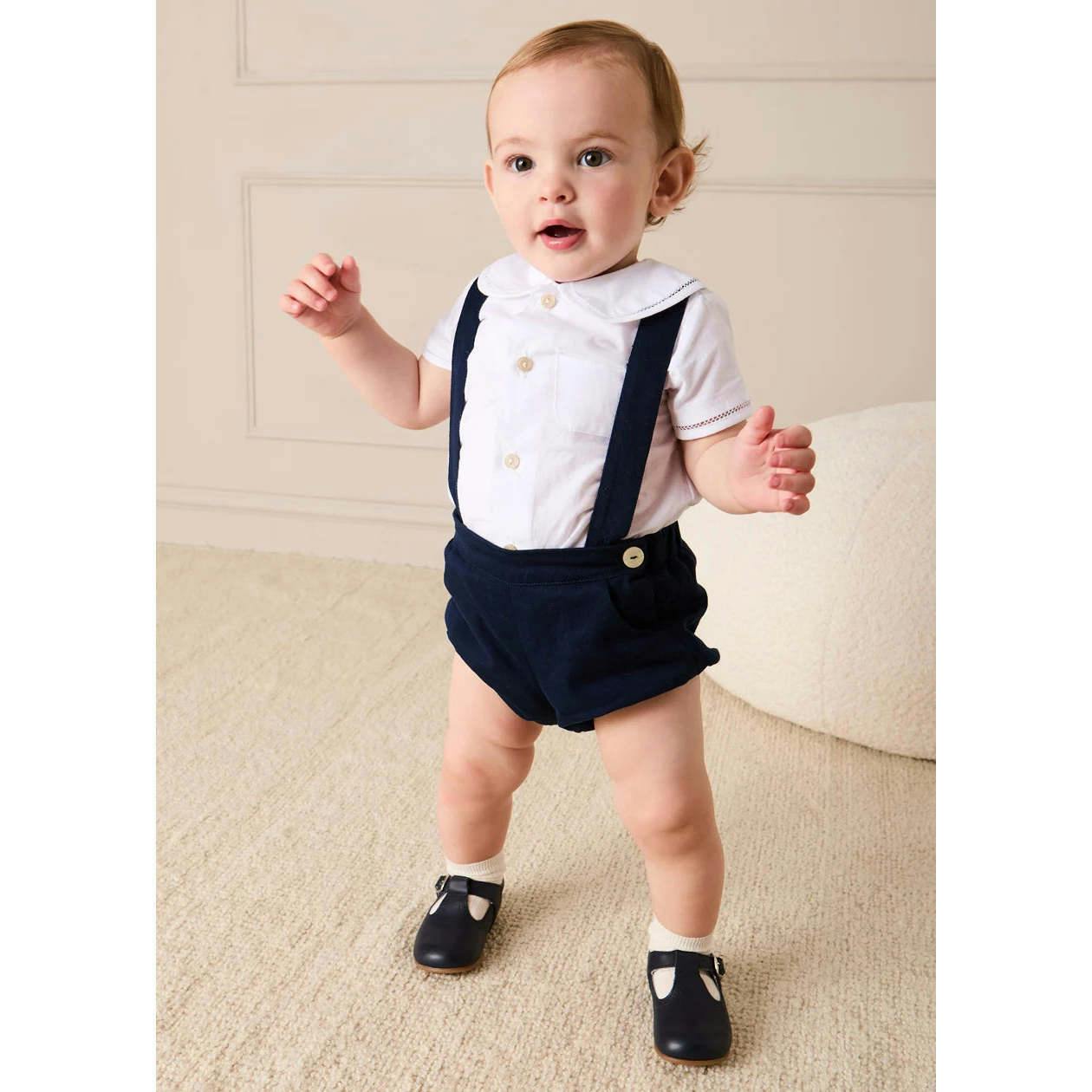 Plain Bloomers with Braces in Navy (6mths-3yrs)