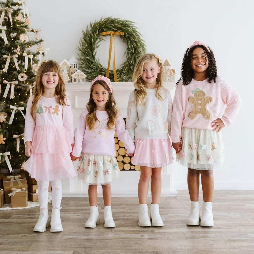 Gingerbread Sequin Christmas Tutu Skirt