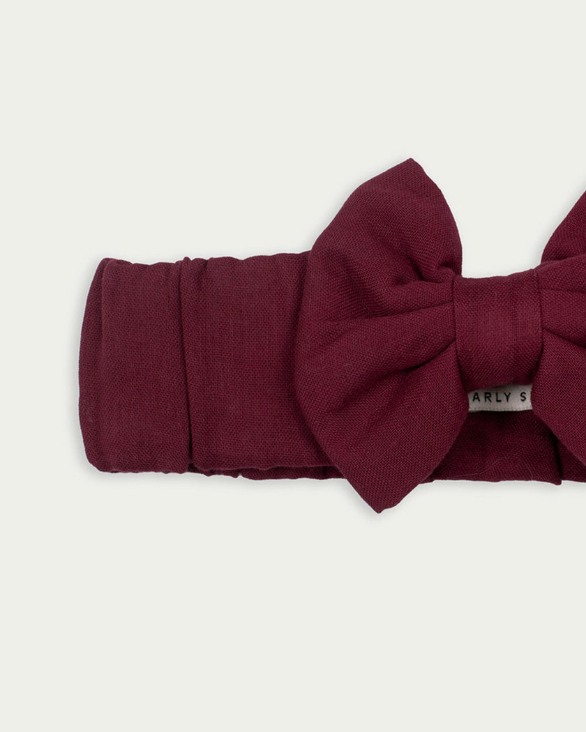 Bow Headband - Plum