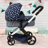Bayer Design Dolls: Pram Xeo - Blue & White Stars