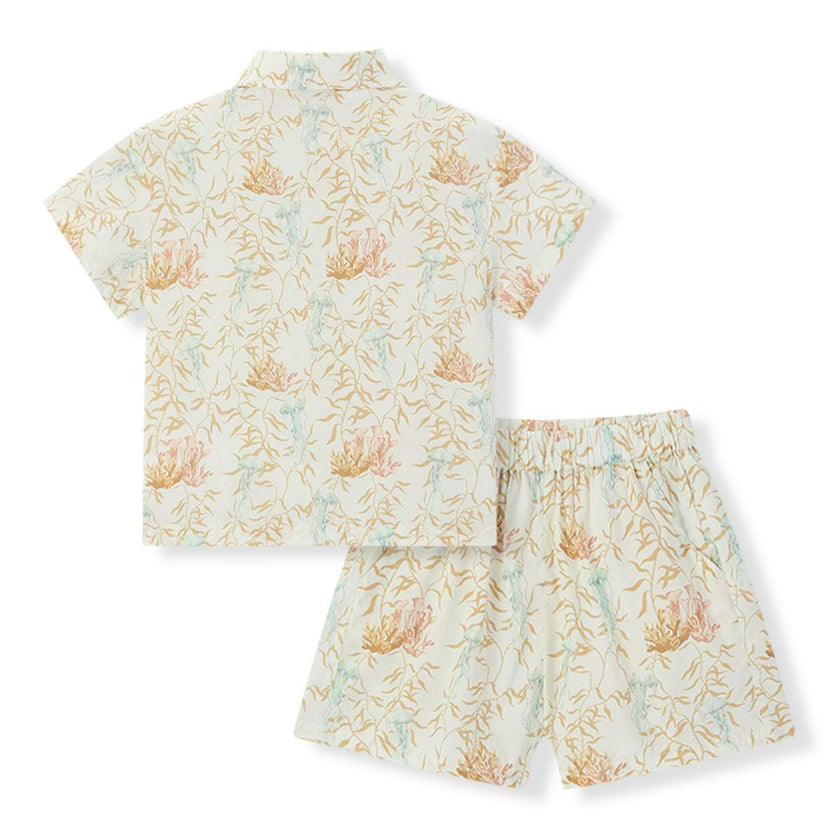 Under the Sea Collar Button-Up Shirt & Shorts Set