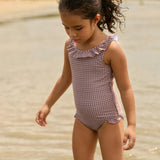 girls cafe flora ruffle collar one piece