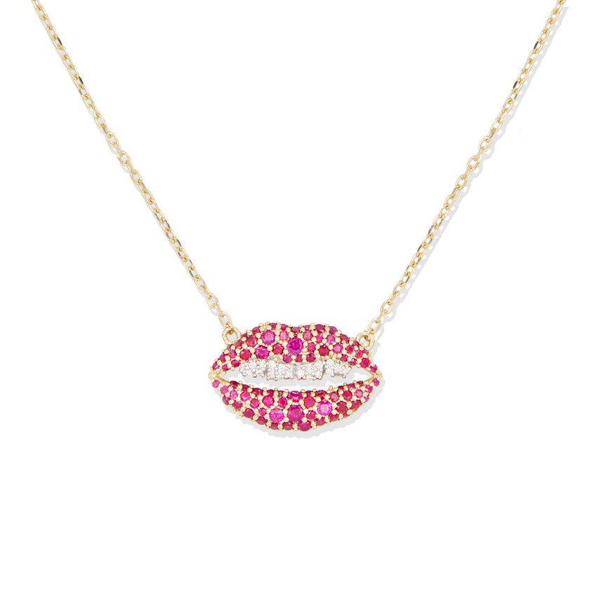 Juju Lips Charm Necklace