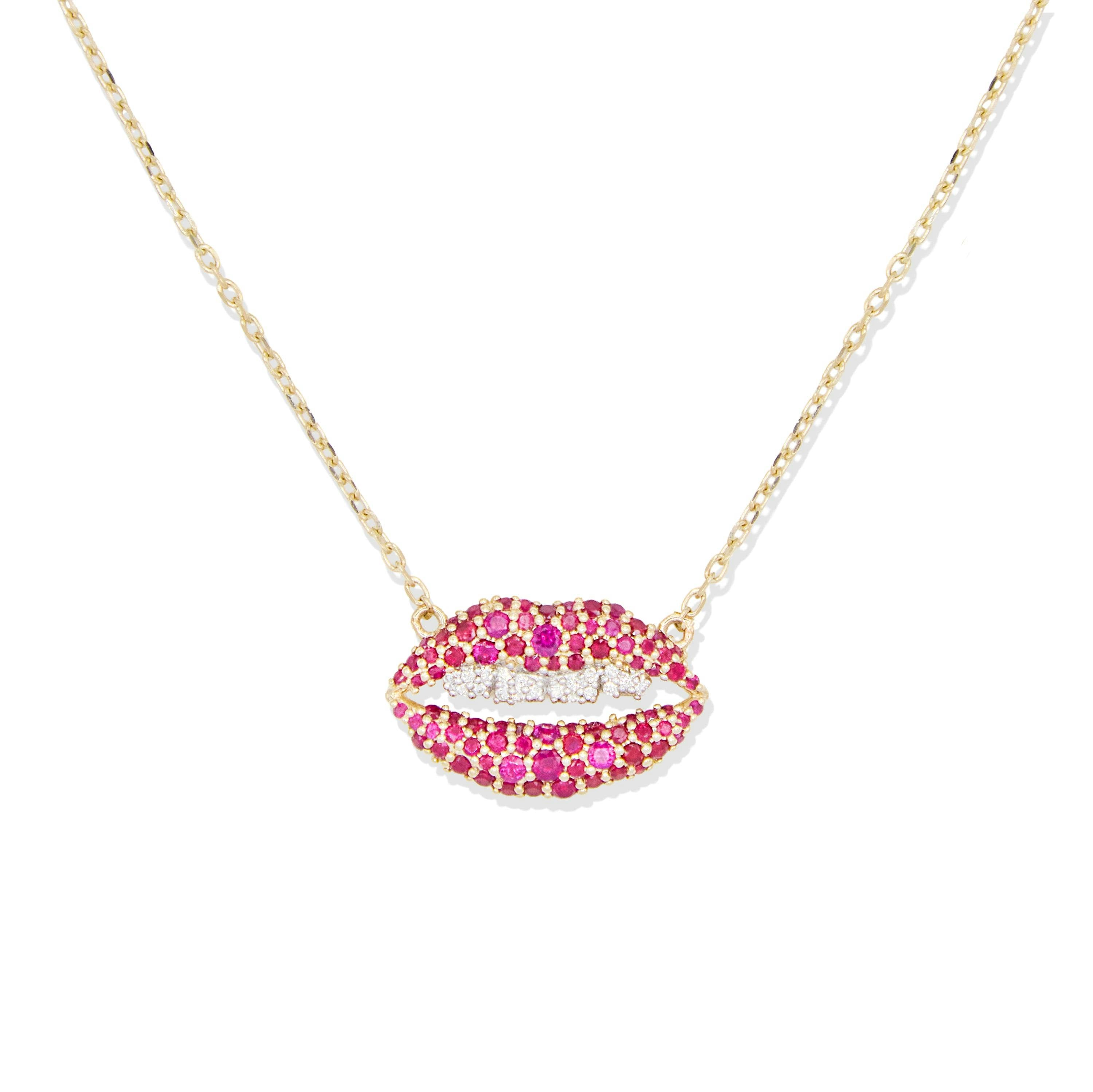 Juju Lips Charm Necklace