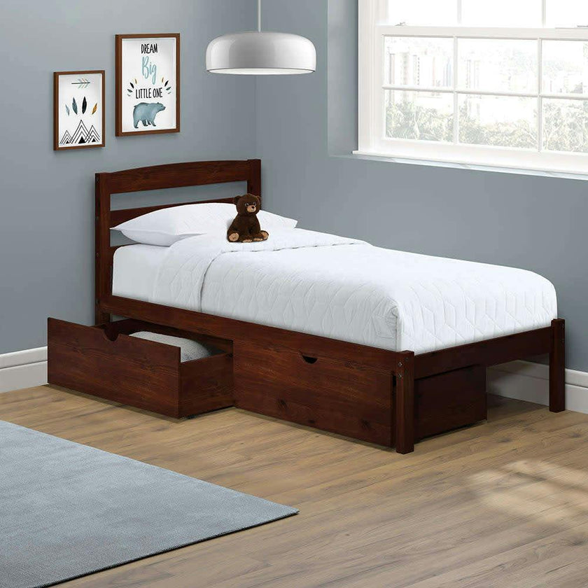Twin Bed with Storage Drawers