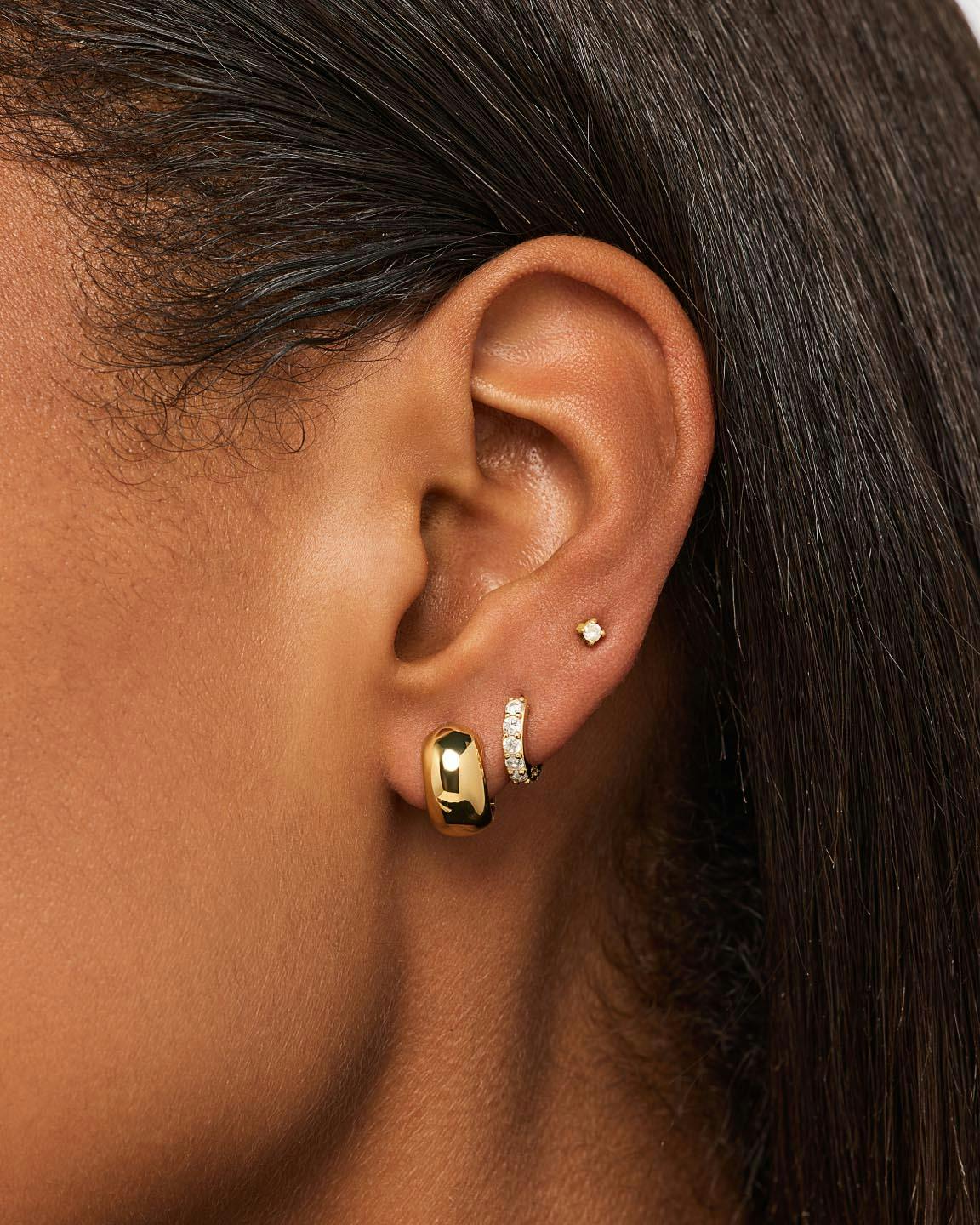Gold Hoop Earrings - Giulia Bold