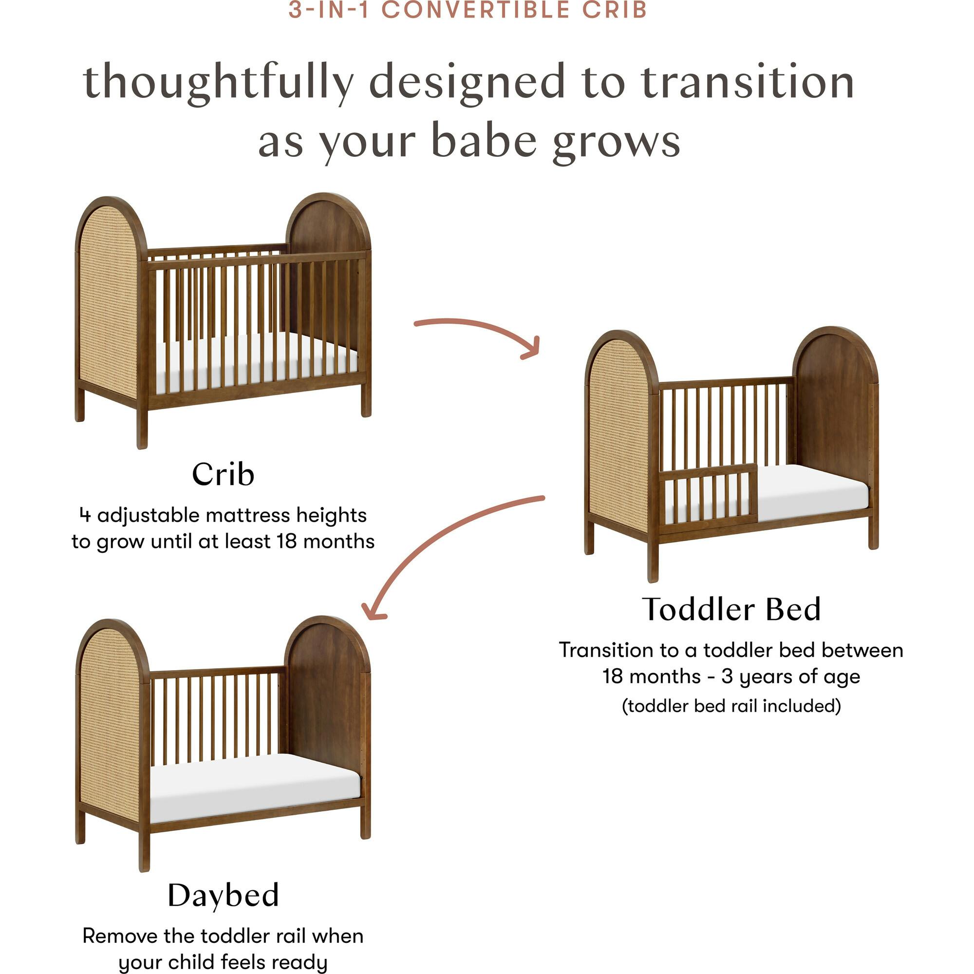 Bondi Cane 3-in-1 Convertible Crib with Toddler Bed Conversion Kit