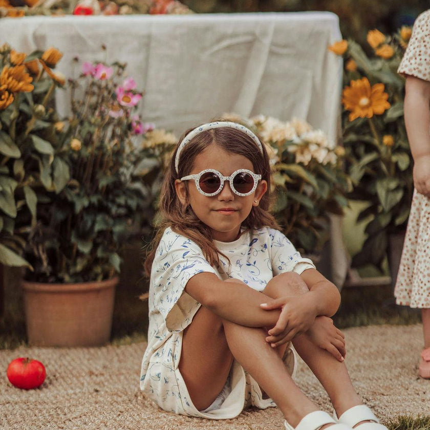 Original Round Sustainable Sunglasses | Bio-Based Bendable Polarized | Scandi Floral