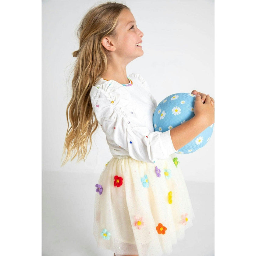 Gem Queen Puff Sleeve Blouse