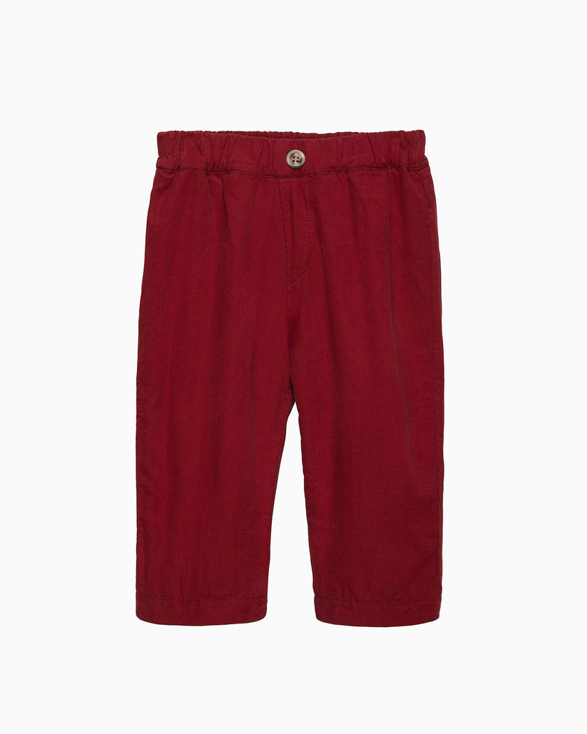 Baby Rafferty Cord Pants in Red
