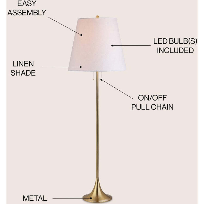 Amelia 63" Metal LED Floor Lamp