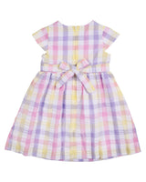 Pastel Plaid Dress With Flowers