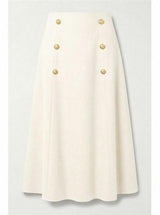 Cool Wool Double Breasted Long Skirt