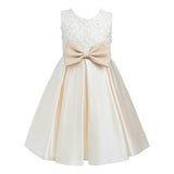 Champagne Hampton Double Bow Dress