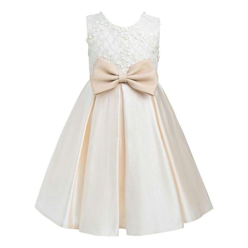 Champagne Hampton Double Bow Dress