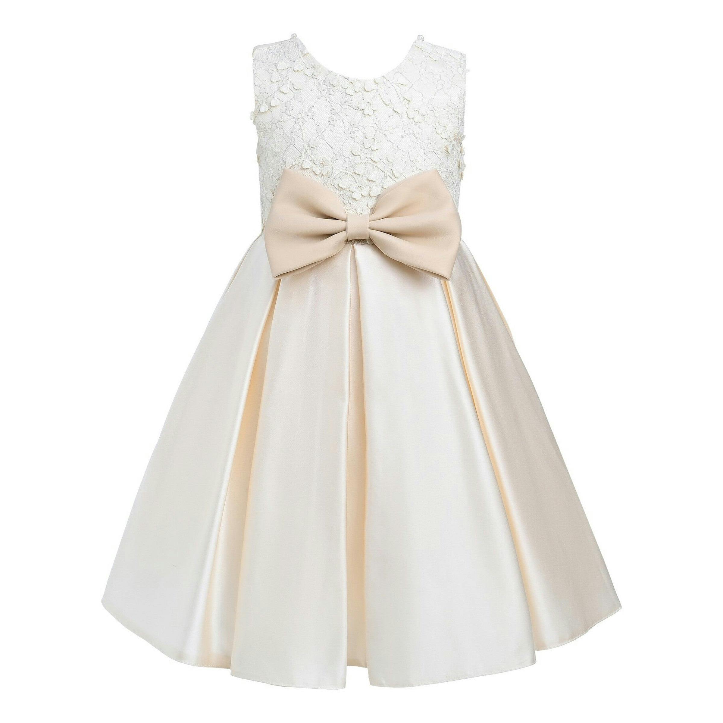 Champagne Hampton Double Bow Dress